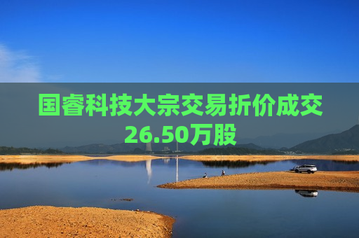 国睿科技大宗交易折价成交26.50万股