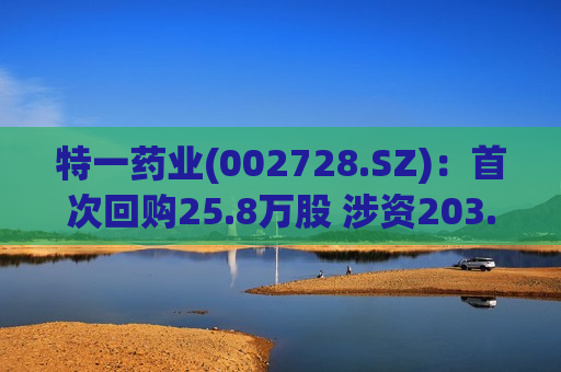 特一药业(002728.SZ)：首次回购25.8万股 涉资203.696万元