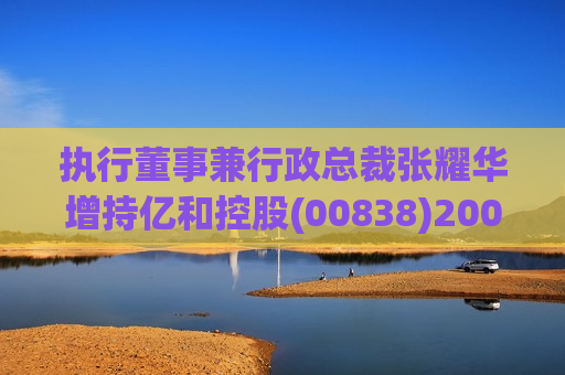 执行董事兼行政总裁张耀华增持亿和控股(00838)200万股 每股作价约0.74港元