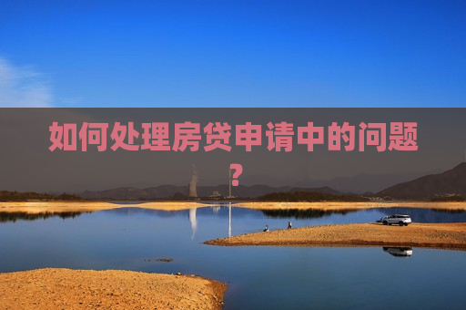如何处理房贷申请中的问题？