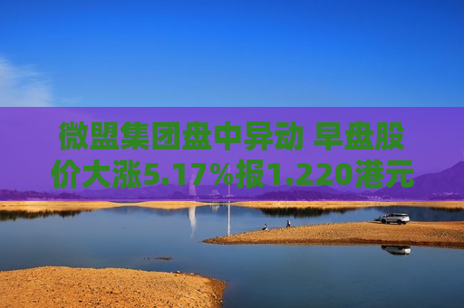 微盟集团盘中异动 早盘股价大涨5.17%报1.220港元