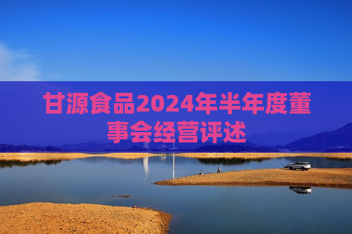 甘源食品2024年半年度董事会经营评述
