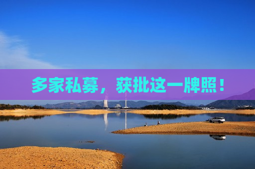 多家私募，获批这一牌照！