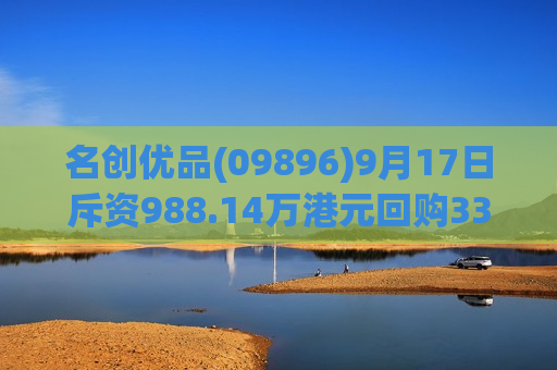 名创优品(09896)9月17日斥资988.14万港元回购33.2万股