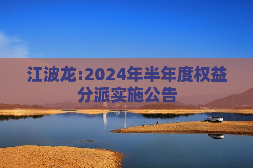 江波龙:2024年半年度权益分派实施公告