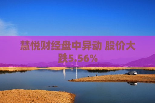 慧悦财经盘中异动 股价大跌5.56%  第1张