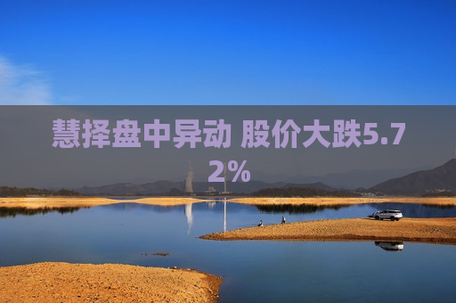 慧择盘中异动 股价大跌5.72%