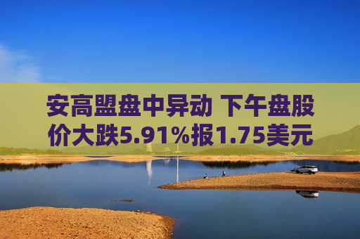 安高盟盘中异动 下午盘股价大跌5.91%报1.75美元