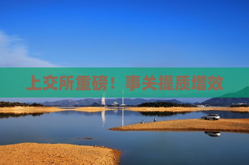 上交所重磅！事关提质增效  第1张