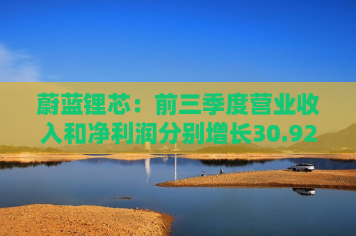 蔚蓝锂芯：前三季度营业收入和净利润分别增长30.92%和173.21%