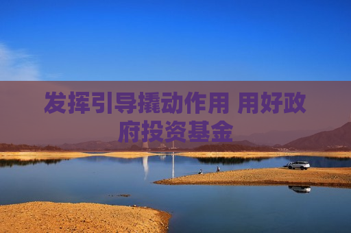 发挥引导撬动作用 用好 *** 投资基金