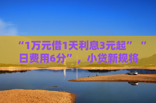 “1万元借1天利息3元起”“日费用6分”，小贷新规将影响贷款产品利率展示