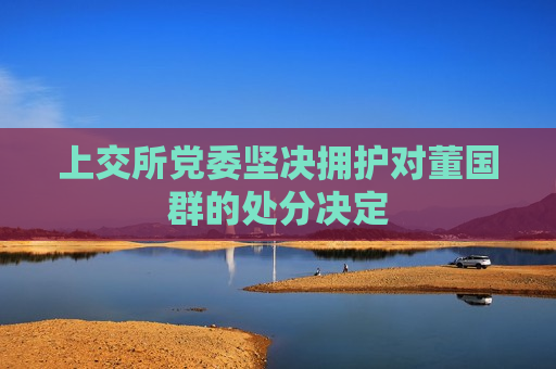 上交所党委坚决拥护对董国群的处分决定