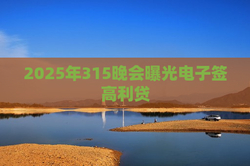 2025年315晚会曝光电子签高利贷