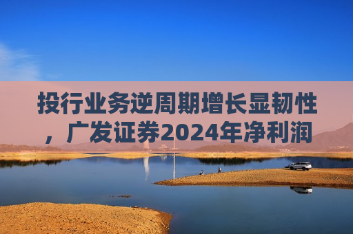 投行业务逆周期增长显韧性，广发证券2024年净利润突破96亿  第1张