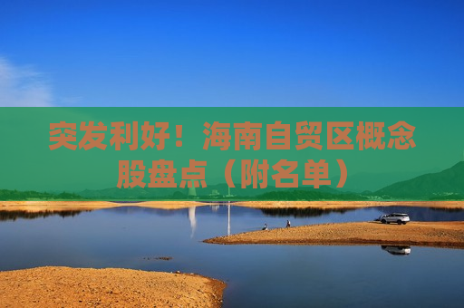 突发利好！海南自贸区概念股盘点（附名单）