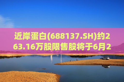 近岸蛋白(688137.SH)约263.16万股限售股将于6月26日起上市流通  第1张