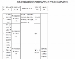 九江银行赣州分行被罚85万元：向未竣工验收的商业用房发放按揭贷款、办理无真实贸易背景的信用证业务