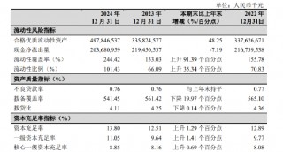 杭州银行：2024年不良贷款率0.76%，与上年末持平