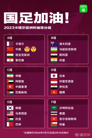 2023亚洲杯男足赛程表(2023亚洲杯男足赛程表图片)