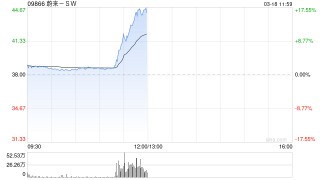 蔚来-SW拉升逾15% 宁德时代正推进对蔚来能源不超过25亿元的战略投资