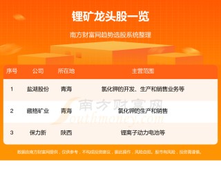 锂矿企业前三季度业绩向好(锂业双雄一季度净利剧降,二季度能好转吗?)