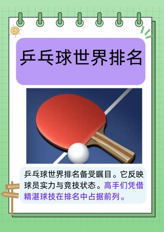 乒乓球世界排名最新(乒乓球世界排名最新排名)