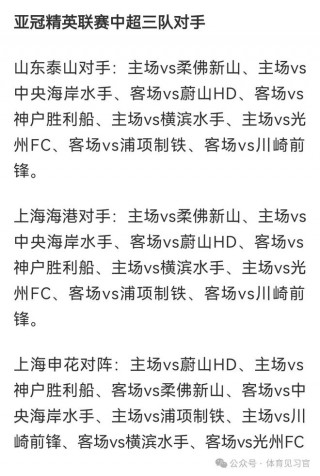 今年亚冠赛程表(今年的亚冠冠军是哪个队)