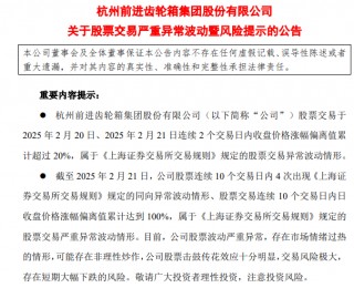 杭齿前进起飞翻倍！重要股东哭晕完美踏空？
