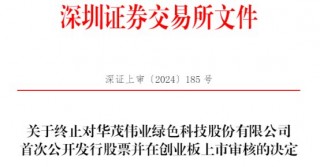 华茂伟业终止创业板IPO 原拟募10亿元广发证券保荐