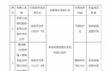 国寿寿险徐州市分公司被罚6万元：未经批准变更分支机构营业场所