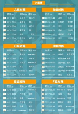 欧洲杯日程(欧洲杯球赛日程)