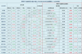 温其东｜2024年中国照明产业链上市公司业绩大排行