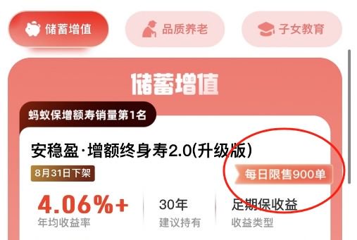 每日 *** 900单！停售大限前夕有3%增额寿产品被卖到限售 “女性客户”蜂拥而入  第1张