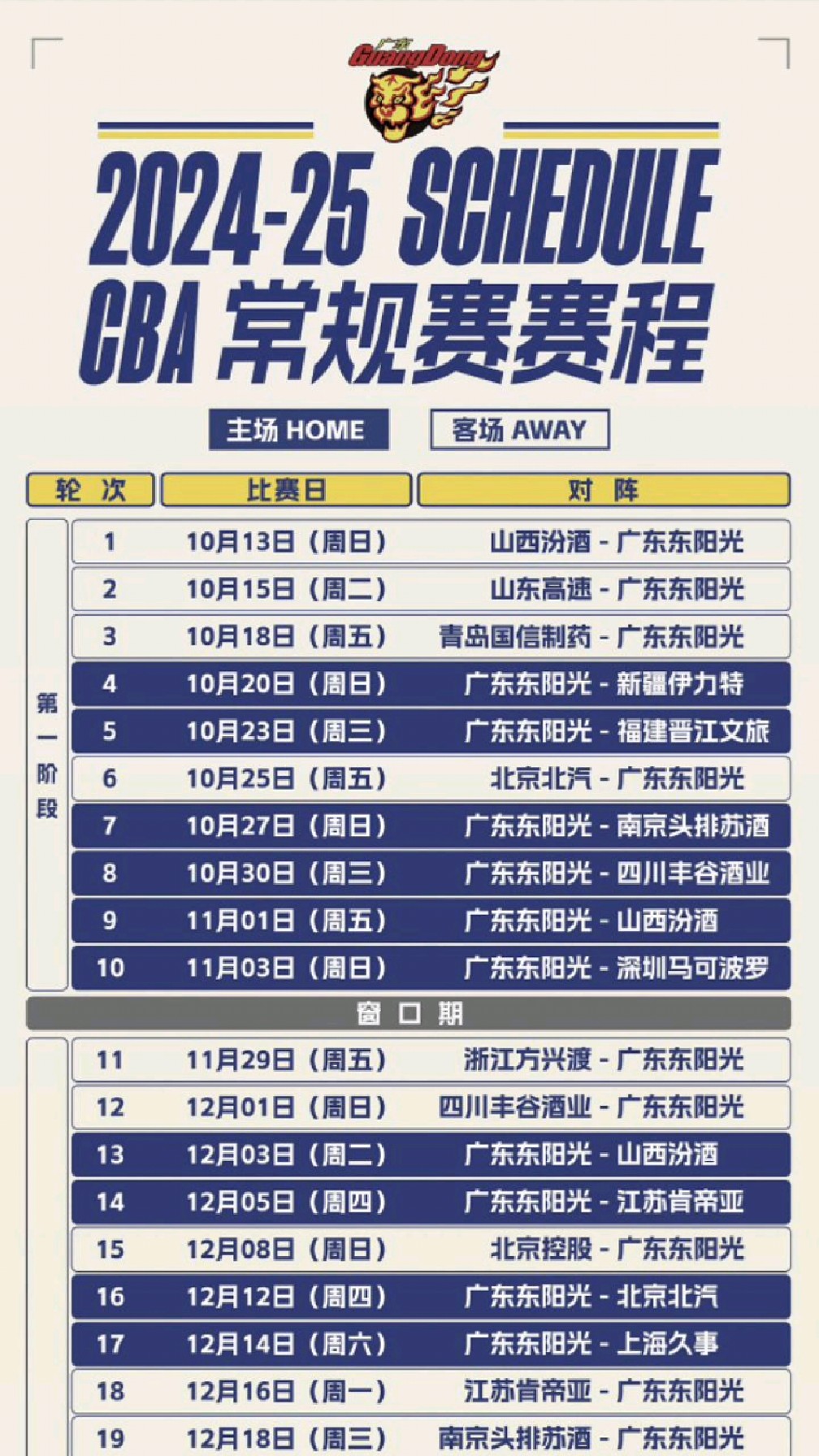 cba第三阶段赛程表(cba第三阶段赛程表时间)  第1张